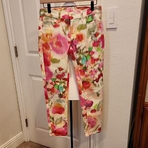 Kate Spade Floral Watercolor Jeans 27